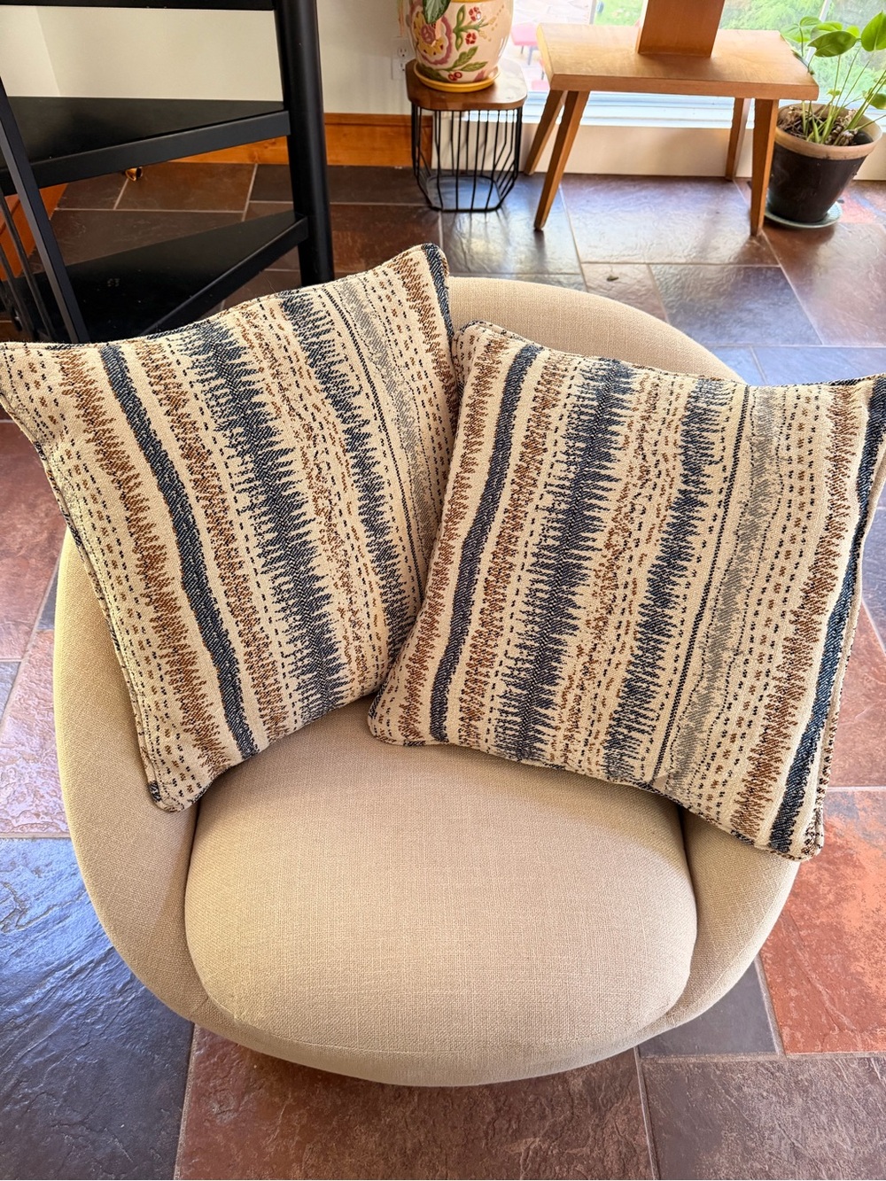 Decorative Throw Pillows Set of 2 Geometric Pattern Boho